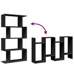 vidaXL Étagère séparatrice de pièce à 4 niveaux noir 70x24x129 cm