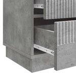 vidaXL Cabinet de chevet avec tiroir Gris béton 62 x 34 5 x 44 5 cm