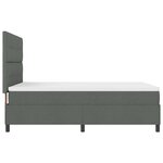 vidaXL Lit à ressort avec matelas gris foncé 160x200 cm en tissu