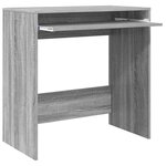 vidaXL Bureau avec étagère Gris 77 5 x 43 x 79 cm Bois d'ingénierie