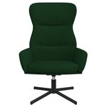 vidaXL Chaise de relaxation Vert foncé Velours