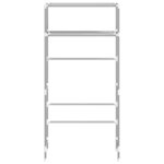 vidaXL Support de rangement 2 niveaux sur la machine à laver Gris Fer