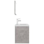 vidaXL Ensemble de meubles de salle de bain Gris béton Aggloméré