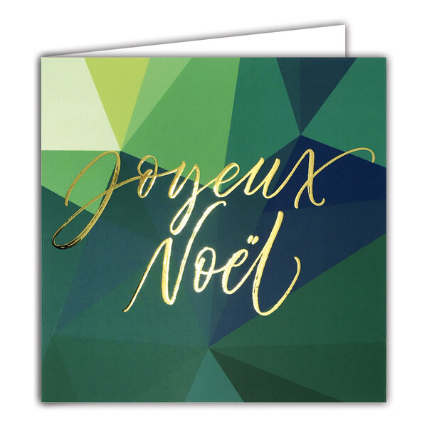 Carte Joyeux Noël avec Enveloppe Blanche 15x15cm