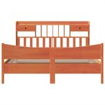 vidaXL Cadre de lit sans matelas cire marron 180x200cm bois pin massif