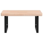 vidaXL Étagère de vasque murale acier et bois de chêne massif