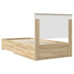 vidaXL Cadre de lit Chêne Sonoma 100 x 200 cm Bois d'ingénierie