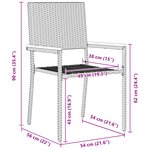 Ensemble de salle à manger de jardin 7 pièces vidaXL en poly rattan gris