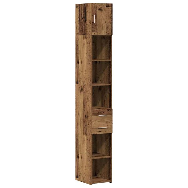 vidaXL Cabinet de rangement slim Bois ancien 30 x 42.5 x 225 cm