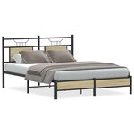 vidaXL Cadre de lit sans matelas chêne sonoma 140x190 cm