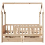 vidaXL Cadre de lit enfant avec tiroirs sans matelas 80x170 cm bois
