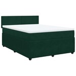 vidaXL Sommier à lattes de lit et matelas Vert foncé 160x200cm Velours