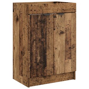 vidaXL Armoire sous évier de salle de bain Bois ancien