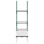 vidaXL Jardinière avec treillis blanc 40x40x142 5 cm PP