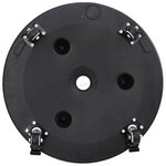 vidaXL Pied de parasol 15.35 kg Noir Fer Circulaire