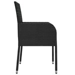 vidaXL Ensemble à manger jardin 9Pièces et coussins noir résine tressée