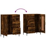 vidaXL Buffet chêne fumé 69 5x34x90 cm bois d'ingénierie