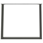 vidaXL Pieds de table à manger en U 2 pièces Anthracite 90 x (72-73) cm Acier