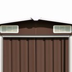 Vidaxl abri de jardin marron 257x779x181 cm acier galvanisé