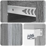 vidaXL Cabinet de chevet mural Sonoma gris 33 x 34 5 x 24 cm