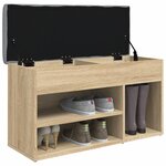 vidaXL Banc à chaussures chêne sonoma 82x32x45 5 cm bois d'ingénierie