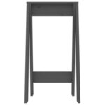 vidaXL Tabourets 2 Pièces Gris 40x40x75 cm Bois massif de pin