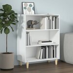 vidaXL Buffet Blanc brillant 69 5x32 5x90 cm Bois d'ingénierie