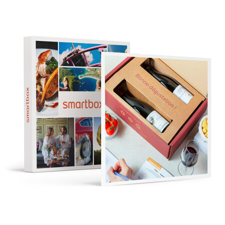SMARTBOX - Coffret Cadeau Abonnement de 6 mois : 2 grands vins rouges par mois et livret de dégustation -  Gastronomie