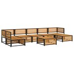vidaXL Salon de jardin avec coussins 8 Pièces bois massif d'acacia