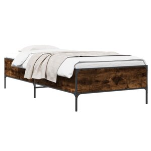 vidaXL Cadre de lit Chêne Fumé 80 x 200 cm Bois d'ingénierie