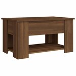 vidaXL Table basse Chêne marron 79x49x41 cm Bois d'ingénierie