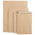 Pochette jumbo kraft brune auto-adhésive sans fenêtre  375x450 mm