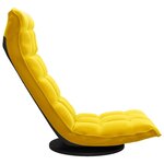 vidaXL Chaise de sol pivotante Jaune Velours