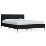 vidaXL Cadre de lit sans matelas noir 140x190 cm