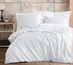 Parure de lit blanche unie 260 x 240 cm