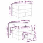 vidaXL Table basse Chêne artisanal 70 x 50 x 54.5 cm Bois d'ingénierie