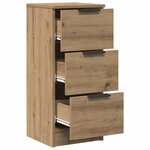 vidaXL Buffets 2 Pièces chêne artisanal 30x30x70 cm bois d'ingénierie