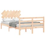 vidaXL Cadre de lit sans matelas bois massif