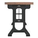 vidaXL Table à dîner 110x65x82 cm Bois de sapin massif et fer