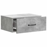 vidaXL Cabinet de chevet mural 2 Pièces Gris béton 49 x 34 5 x 20 cm