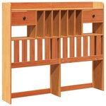 vidaXL Lit bibliothèque sans matelas cire marron 160x200 cm pin massif