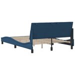 vidaXL Cadre de lit sans matelas bleu 140x200 cm tissu