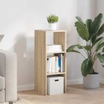 vidaXL Bibliothèque empilable chêne sonoma 30x30x80 cm bois ingénierie