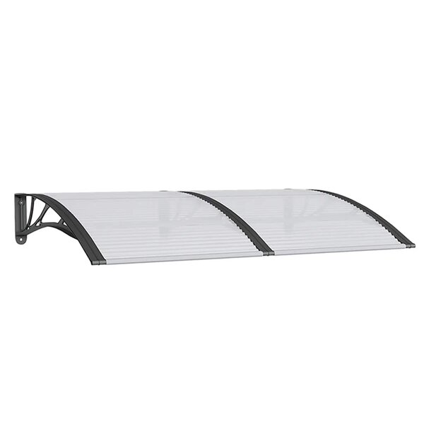 vidaXL Auvent de porte Noir 150x100 cm Polycarbonate
