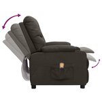 vidaXL Fauteuil de massage Taupe Tissu