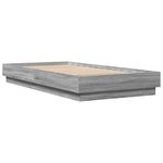 vidaXL Cadre de lit sonoma gris 75x190 cm bois d'ingénierie