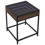 vidaXL Table basse avec LED Infinity chêne marron 40x40x51 cm