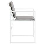 vidaXL Chaises de jardin avec coussins lot de 4 blanc acier/textilène