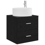 vidaXL Vanité de lavabo mural Chêne noir 49 5 x 44 5 x 65 5 cm