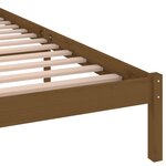 vidaXL Cadre de lit Bois de pin massif 140x200 cm Marron miel